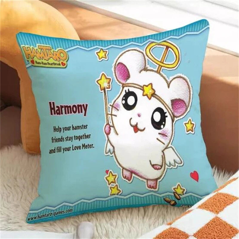 Hamtaro Pillowcases for Cushion Covers Fall Decor Anime Pillow Cover Sofa