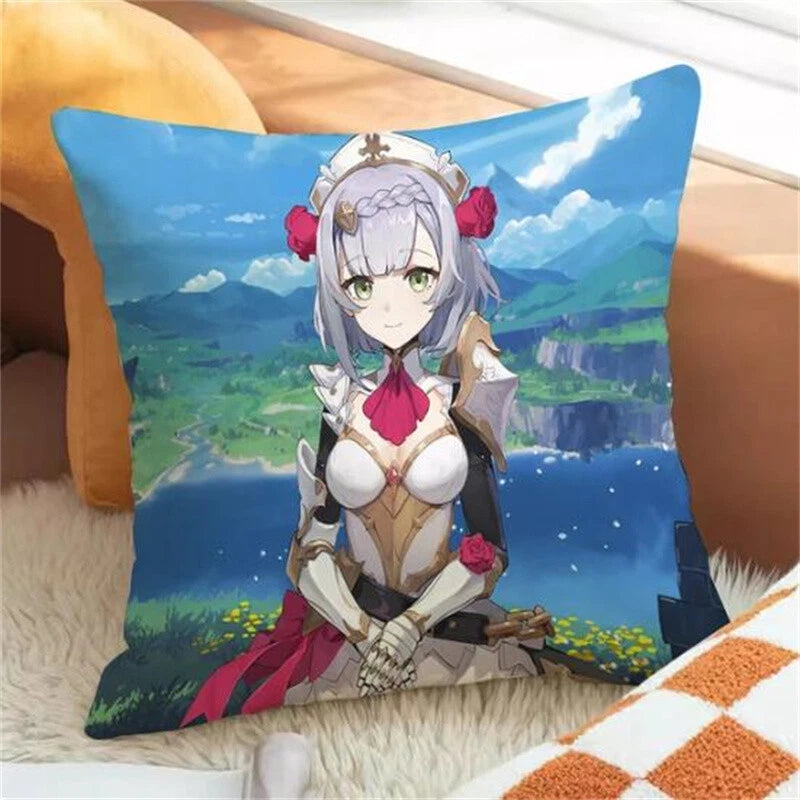 Genshin Impact Decor Cushion Cover Pilow Cases Cushion Home Decor Car Sofa