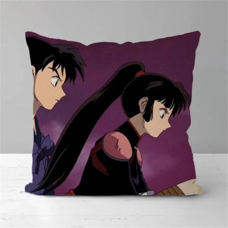 Throw Pillow Covers Decor Inuyasha Print Anime Pillowcase for Sofa Cushion Cover