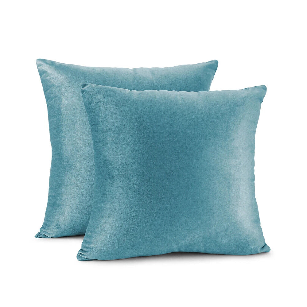 Throw Pillowcases Covers Velvet Cushion Case For Home Sofa Décor Set of 2