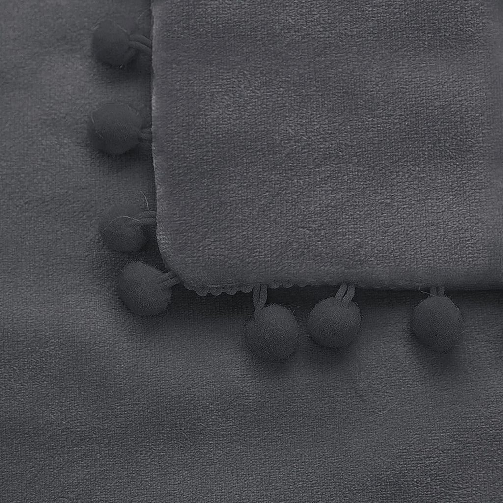 Velvet Pillow Cover with Pompoms for Sofa Bed 1PCS