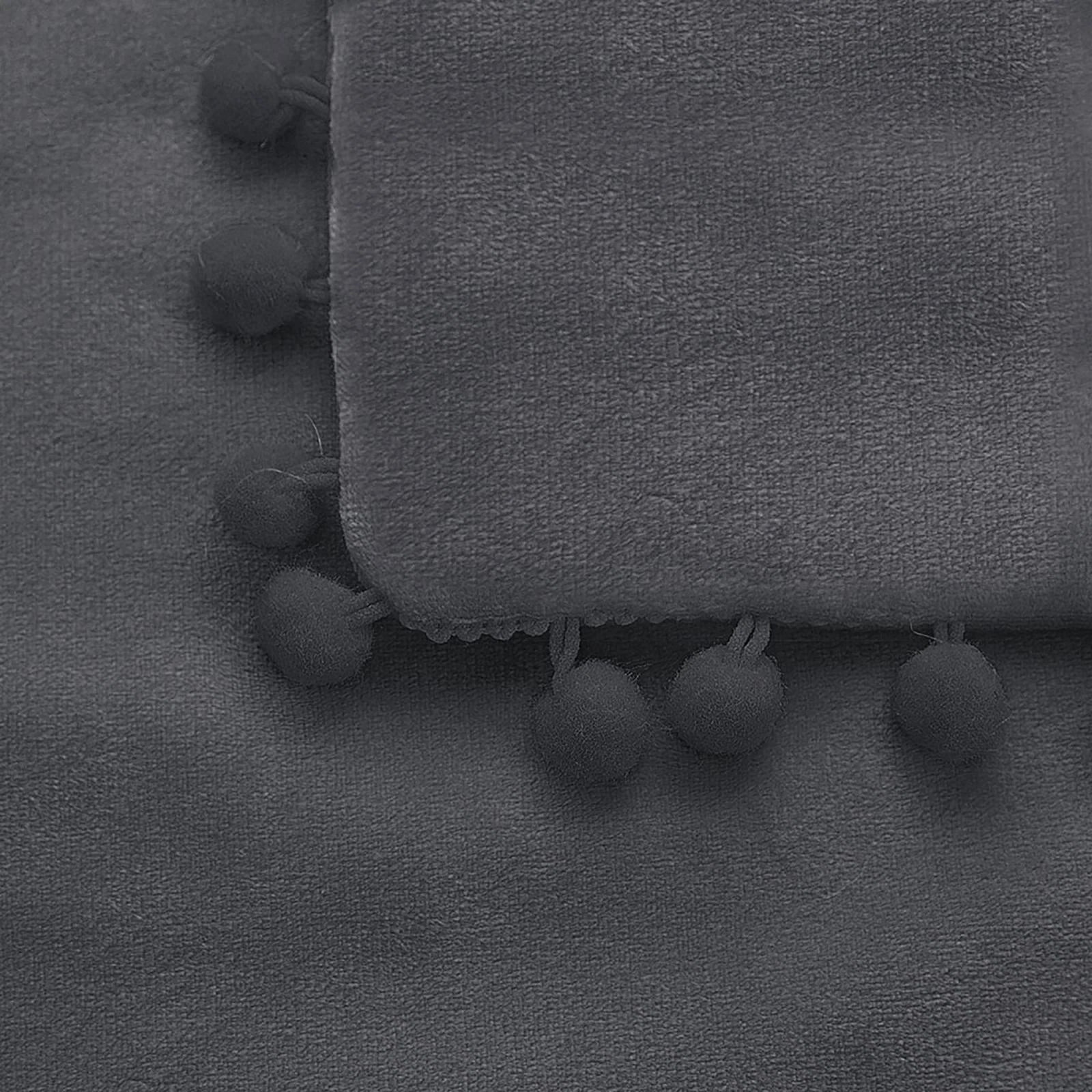 Velvet Pillow Cover with Pompoms for Sofa Bed 1PCS