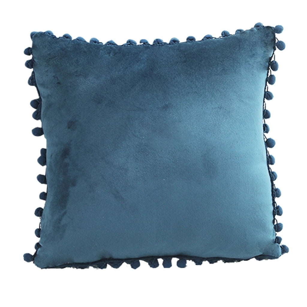 Pom Pom Velvet Cushion Covers Soft Throw Pillow Cases Sofa Car Bed Home Decor