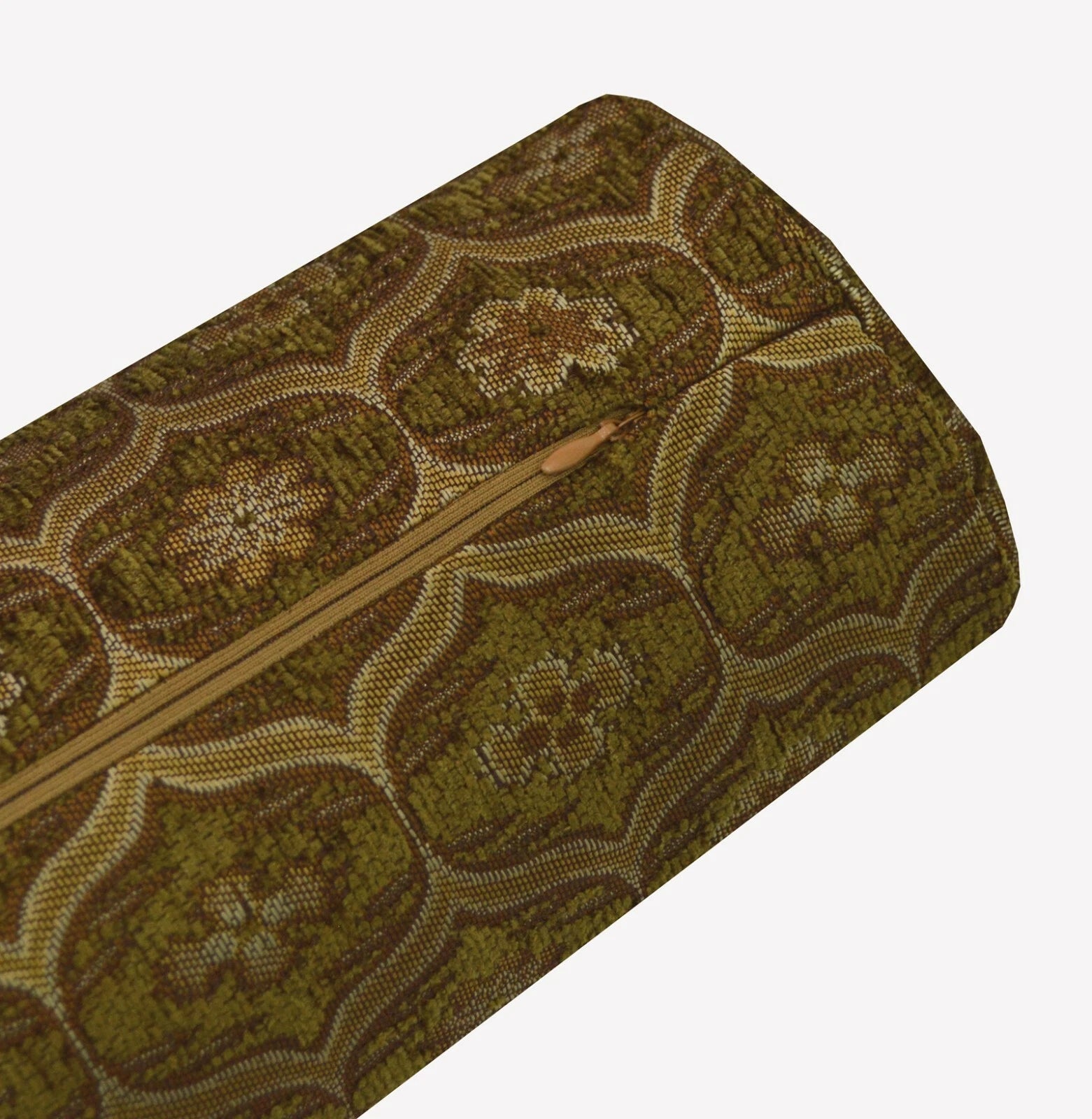 We62 -Olive Brown Eye Flora Damask Bolster Case/Pillow/Sofa Seat Cushion Cover