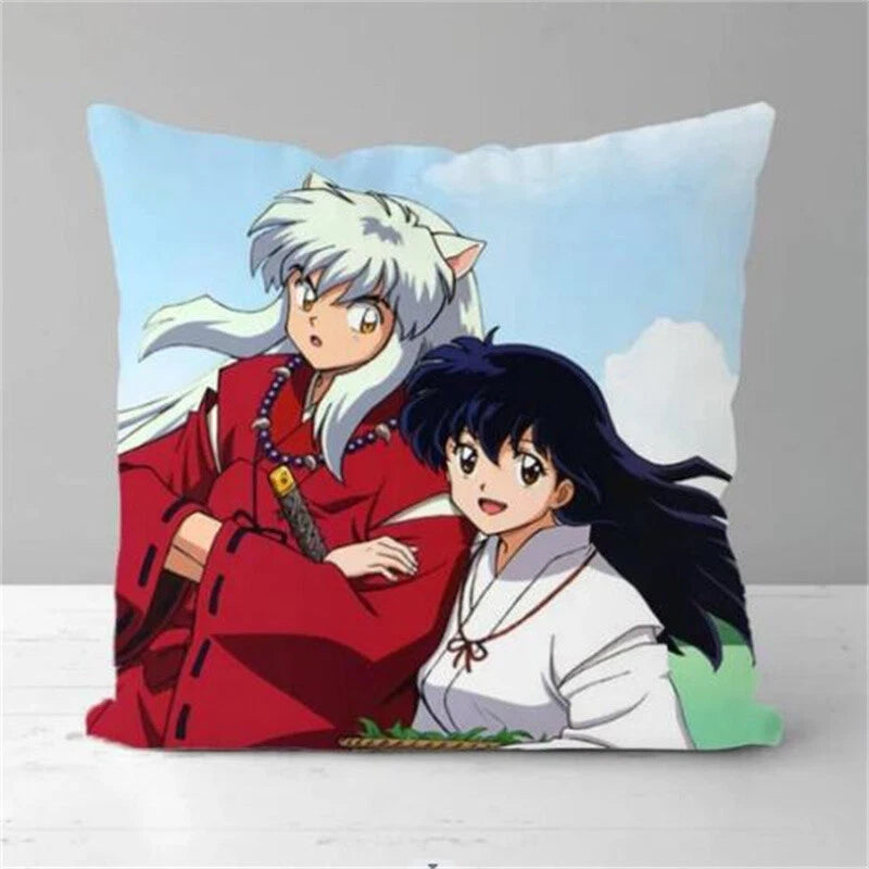 Inuyasha Printing Anime Pillowcases for Short Plush Sofa Decor Cushion Cover