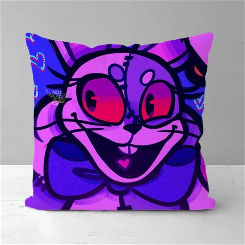 Pillow Covers Decorative Sofa Printing Home Cute Fnaf Short Plush Cushion Cover