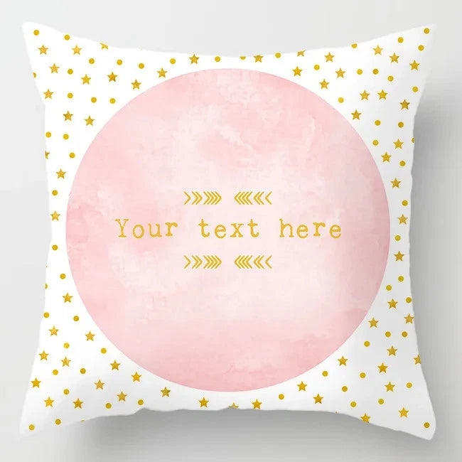 Pink Feather Pillowcase Decorative Sofa Cushion Case Bed Pillow Cover Home Decor