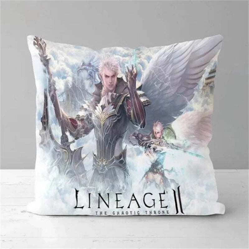 Short Plush Sofa Decor Print Pillow Covers Lineage2 Pillowcases Cushion Cover