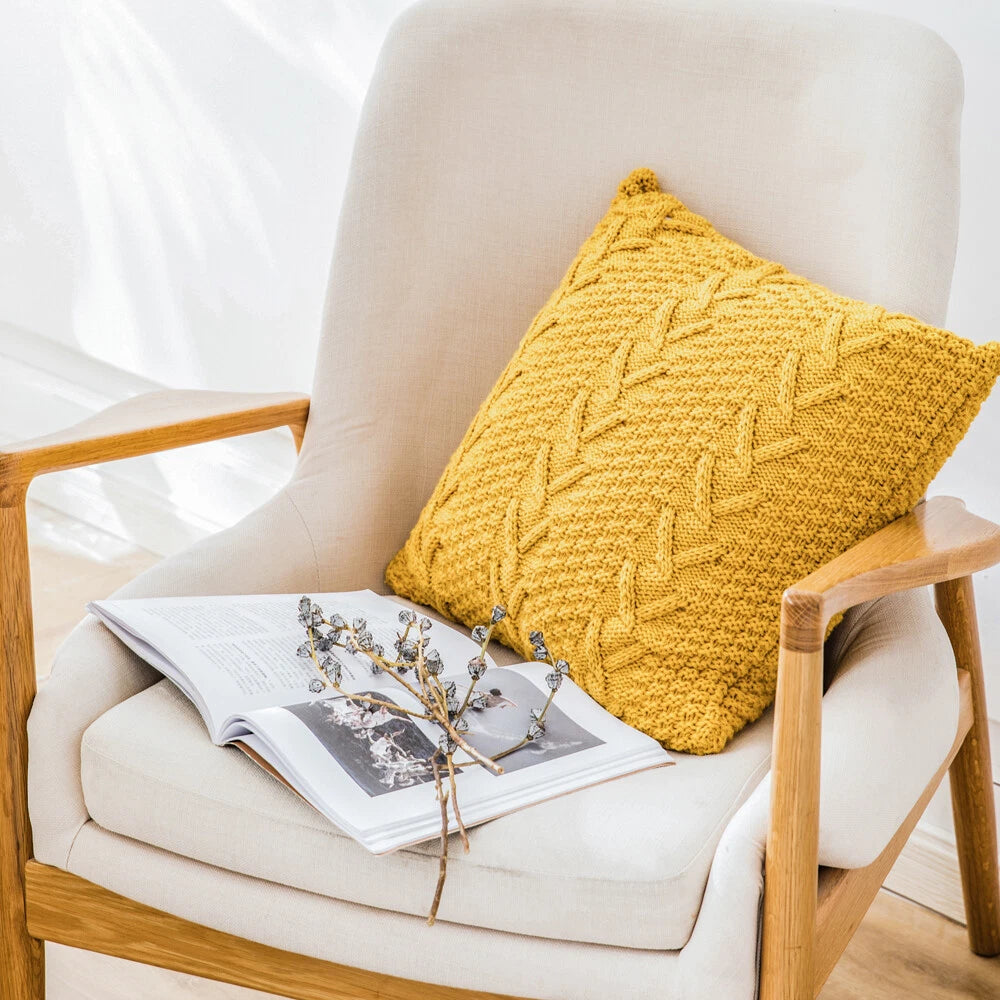 Knitted Pillowcase Sofa Bed Throw Waist Car Cushion Cover Pillow Case Home Decor
