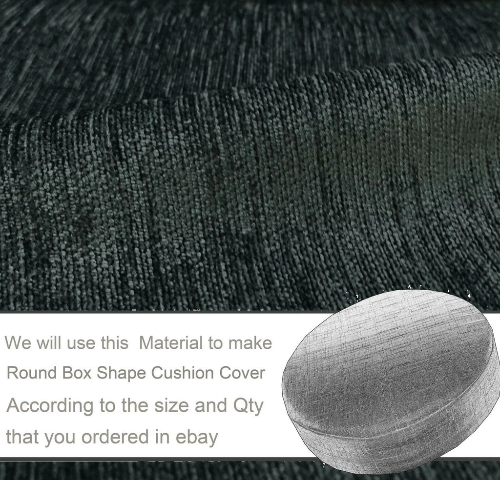 Wn21 Dark Gray Chenille Sofa Seat Patio Bench Box Cushion Bolster Cover/Runner