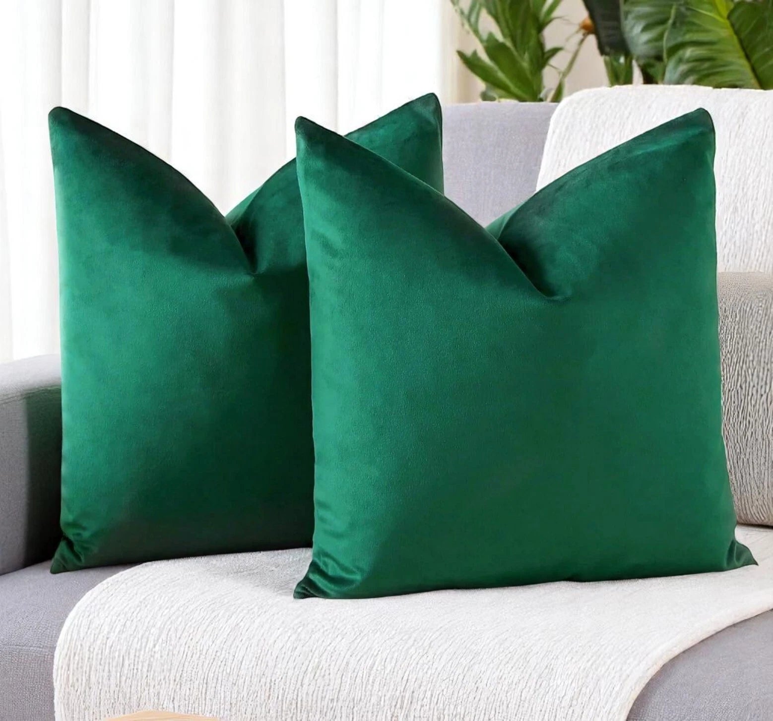 New Velvet Cushion Cover – Decorative Pillowcase for Home or Hotel Pack of 2.