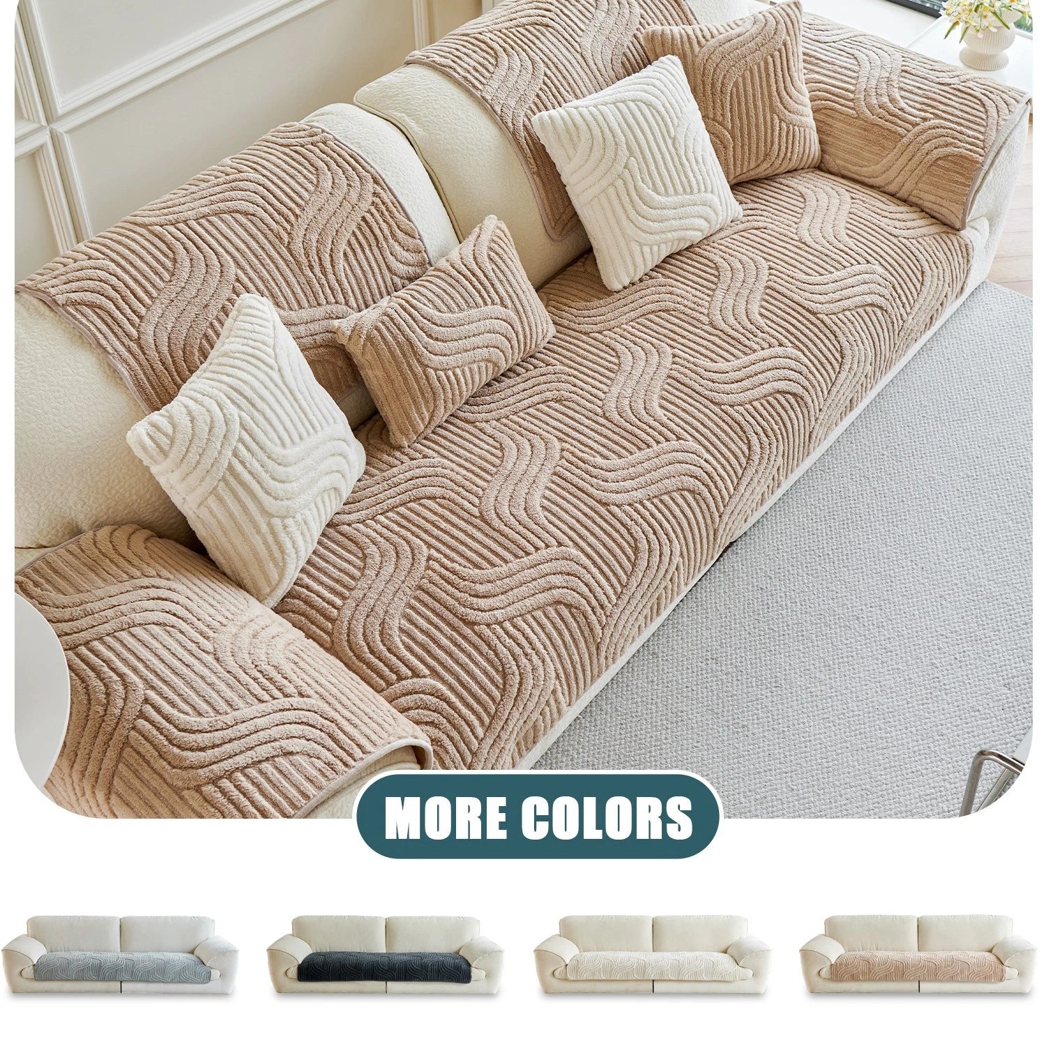 Washable sofa cover, pillowcase, anti-slip decoration for sofa seat cushion