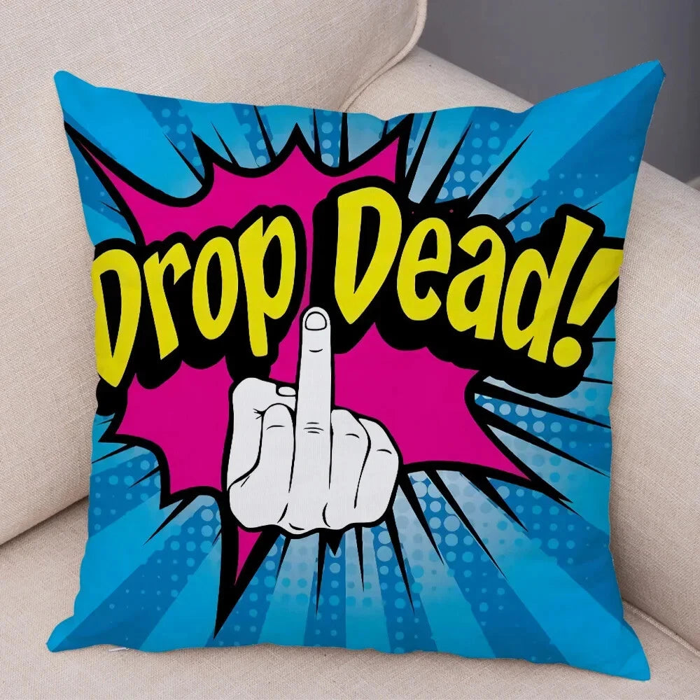 Pop Art Cushion Cover Polyester Cotton Pillowcase Sofa Chair Bed Pillow Cover