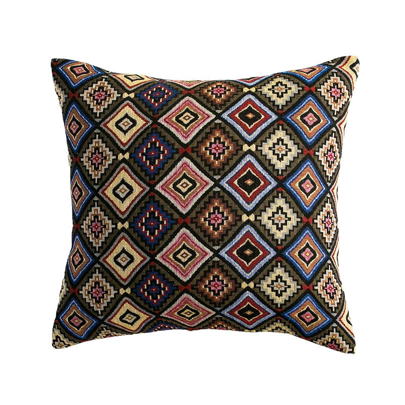 24 x 24in Cotton Linen Blend Home Throw Pillow Cover Case Sofa Bed Cushion Cover