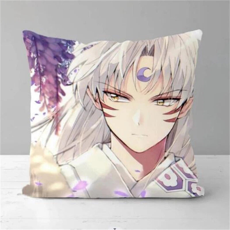 Throw Pillow Covers Decor Inuyasha Print Anime Pillowcase for Sofa Cushion Cover