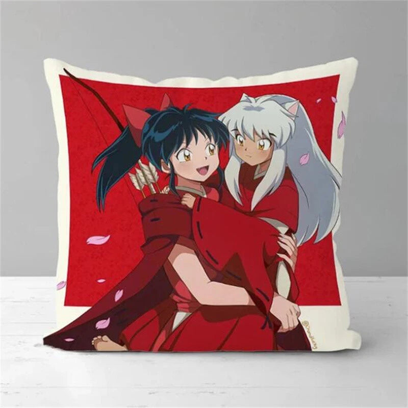 Inuyasha Printing Anime Pillowcases for Short Plush Sofa Decor Cushion Cover