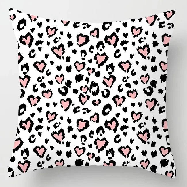 Pink Feather Pillowcase Decorative Sofa Cushion Case Bed Pillow Cover Home Decor