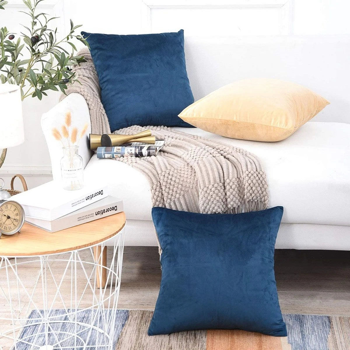 1/2Pcs Throw Pillow Covers Sofa Decor Velvet Cushion Bed Soft Cases 16/18/20" US