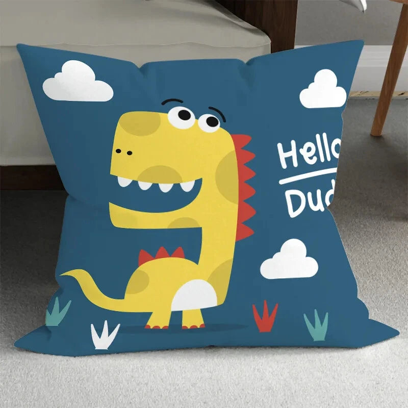 Home Room Gift Sofa Bed Chair Pillowcase Cartoon Dinosaur Pillowcase Cute