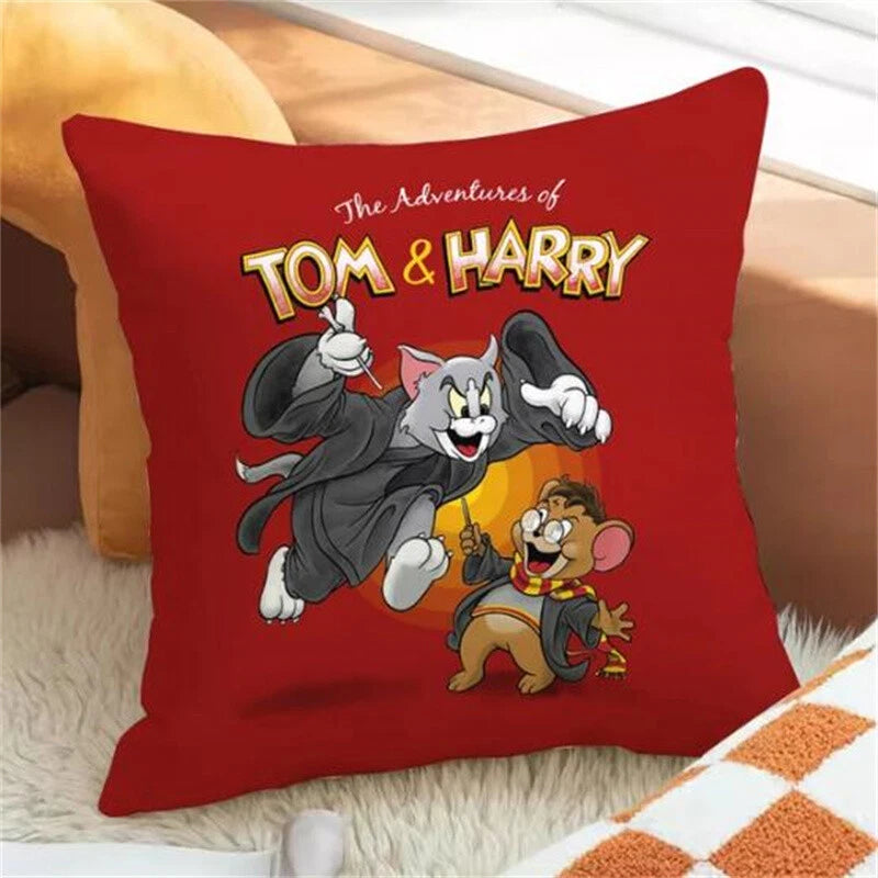 Tom Decorative Pillowcase Fall Pillow Cover for Home Decor Cushion Sofa Anime
