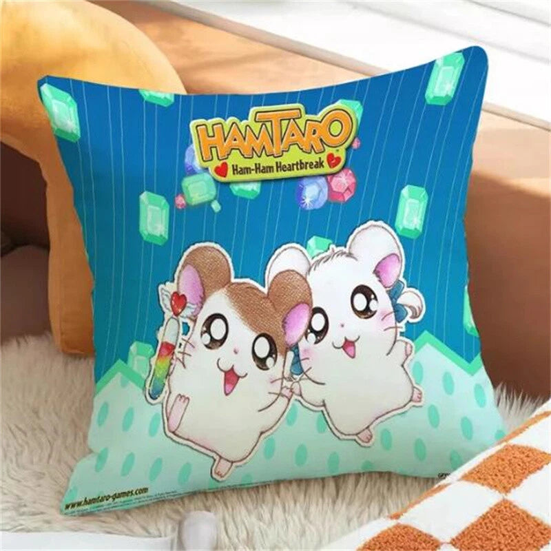 Hamtaro Pillowcases for Cushion Covers Fall Decor Anime Pillow Cover Sofa