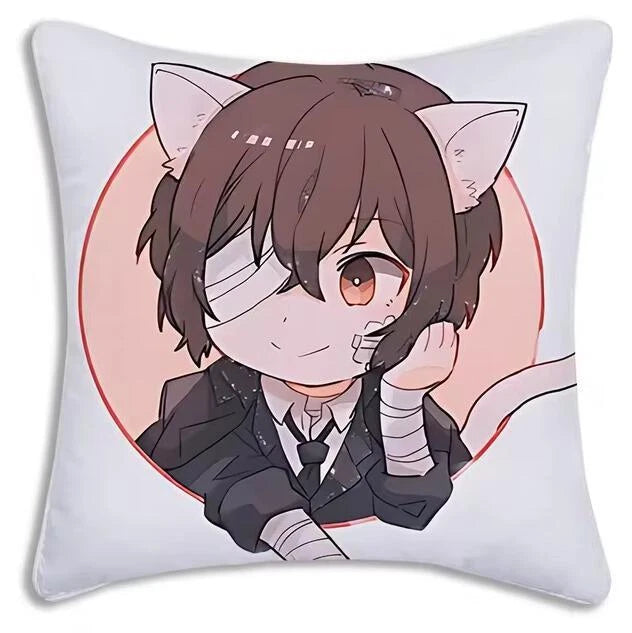 Bungou Stray Dogs Pillow Covers Sofa Decorative Home Printing Cute Cushion Cover