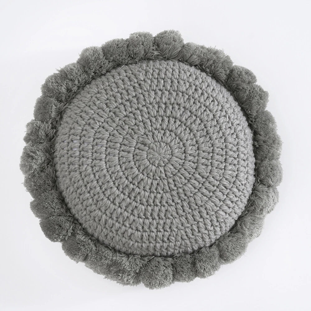 Round Seat Pad Cushion Chair Knit Waist Garden Sofa Bed Patio Floor Pillow Case