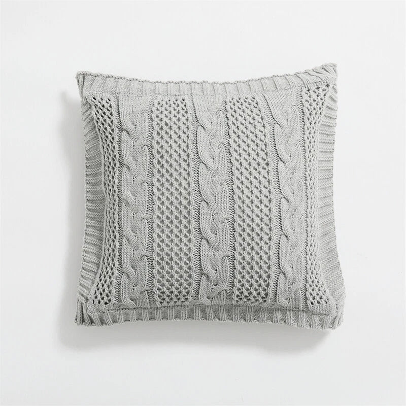 45*45cm Square Knitted Pillowcase Throw Waist Cushion Covers Sofa Bed Home Decor
