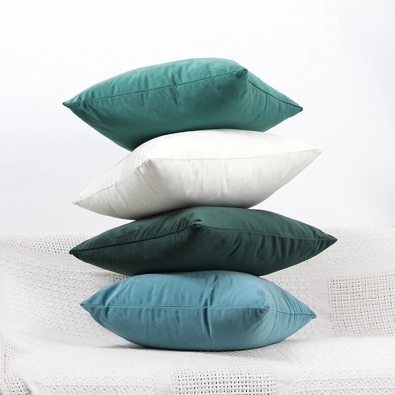 UK 16" 18" 20" 22" 24" Velvet Cushion Cover Pillow Case Home Sofa Bed Decor
