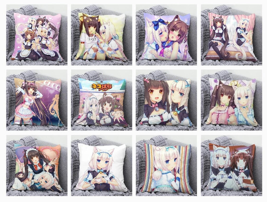 NekoPara Anime Pillow Cover Fall Decor Sofa Cushions Cushion Covers Pillowcase