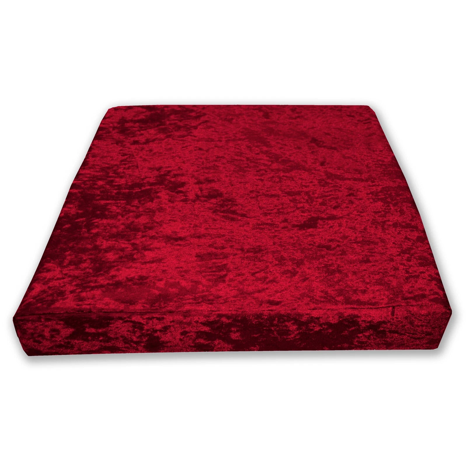 Mv27 B-Red Crushed Velvet Sofa Seat Patio Bench Box Cushion Bolster Cover/Runner