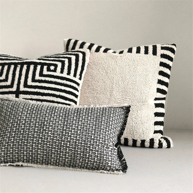 20x20in Cotton Fabric Throw Pillow Cover Sofa Bed Cushion Cover Case Home Decor