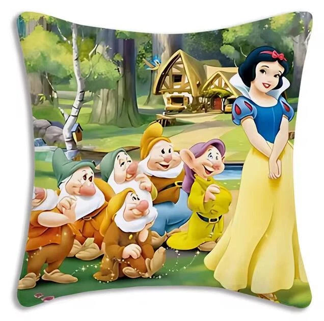 Anime princess Pillow Cover Sofa Decor Home Print Short Plush Cute Cushion Cover