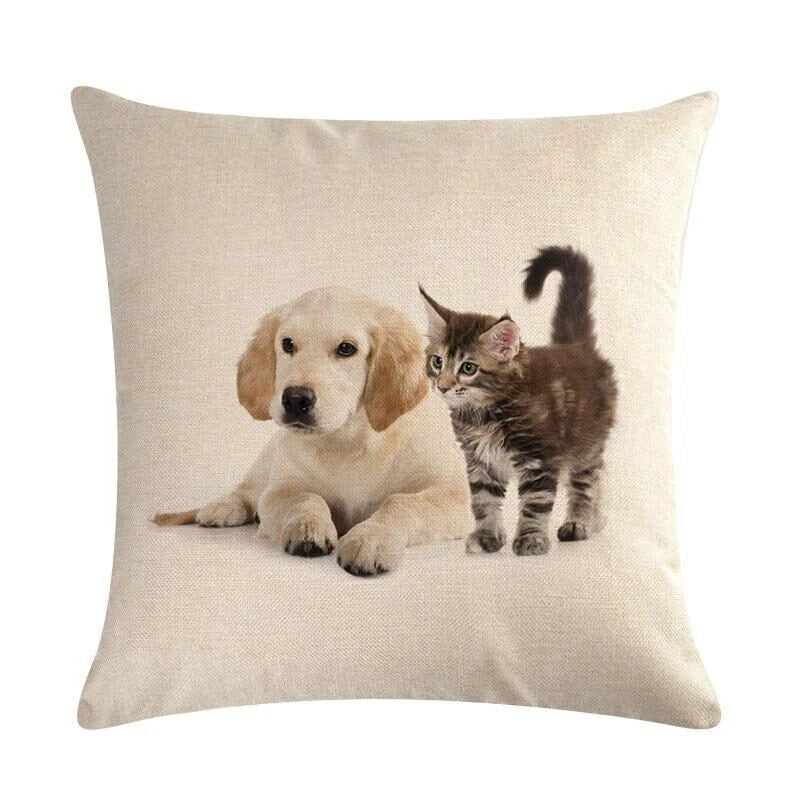 Dog Pattern Throw Pillow Cushion Cover  Home Sofa Bed Decorative
