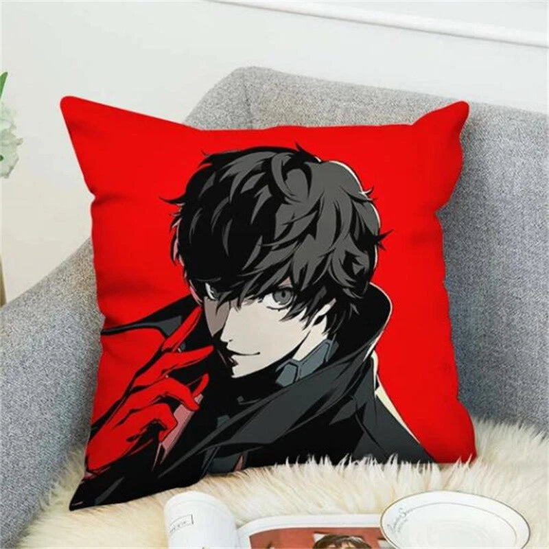 Anime Cartoon Persona 5 Print Cushion Cover Sofa Home Decor Pillowcase