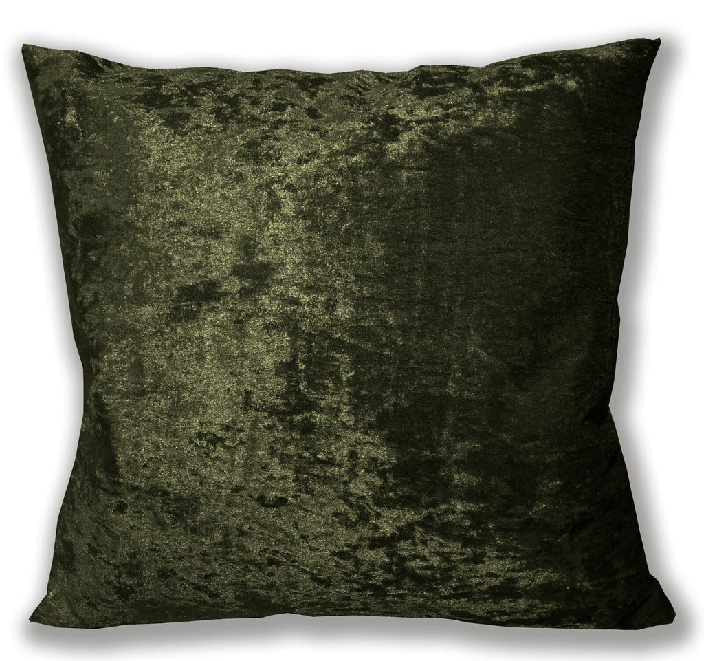 Mv34 Olive Crushed Velvet Sofa Seat Patio Bench Box Cushion Bolster Cover/Runner