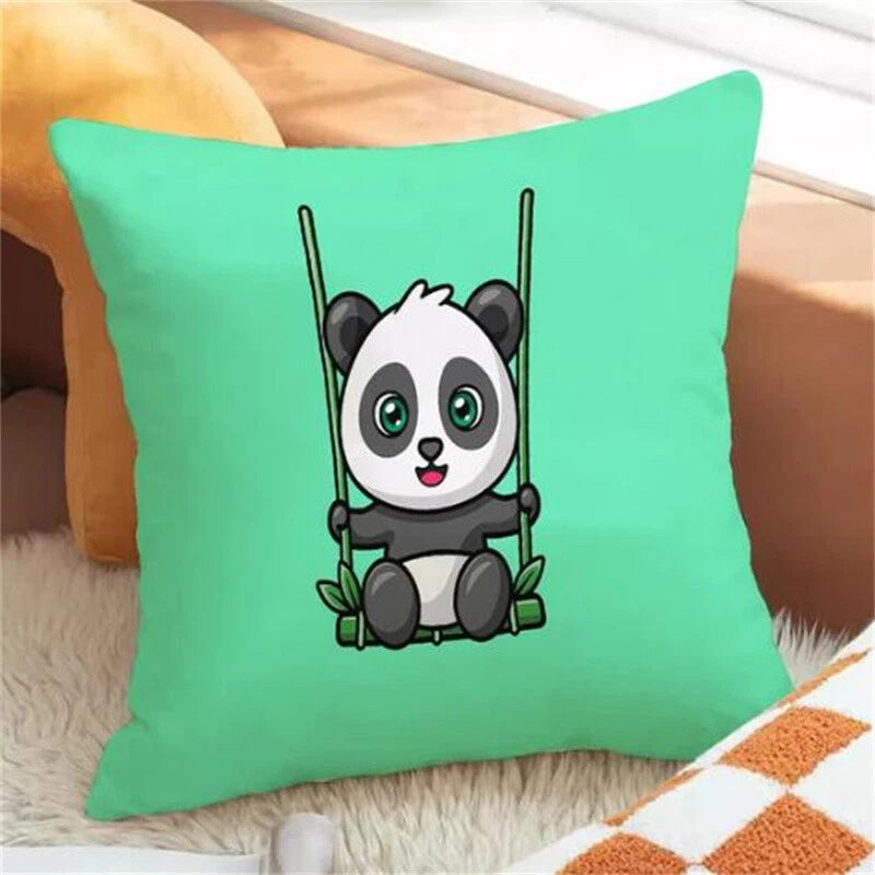 Panda Decorative Decor Short Plush Cushion Cover Pilow Cases Throw Sofa Anime