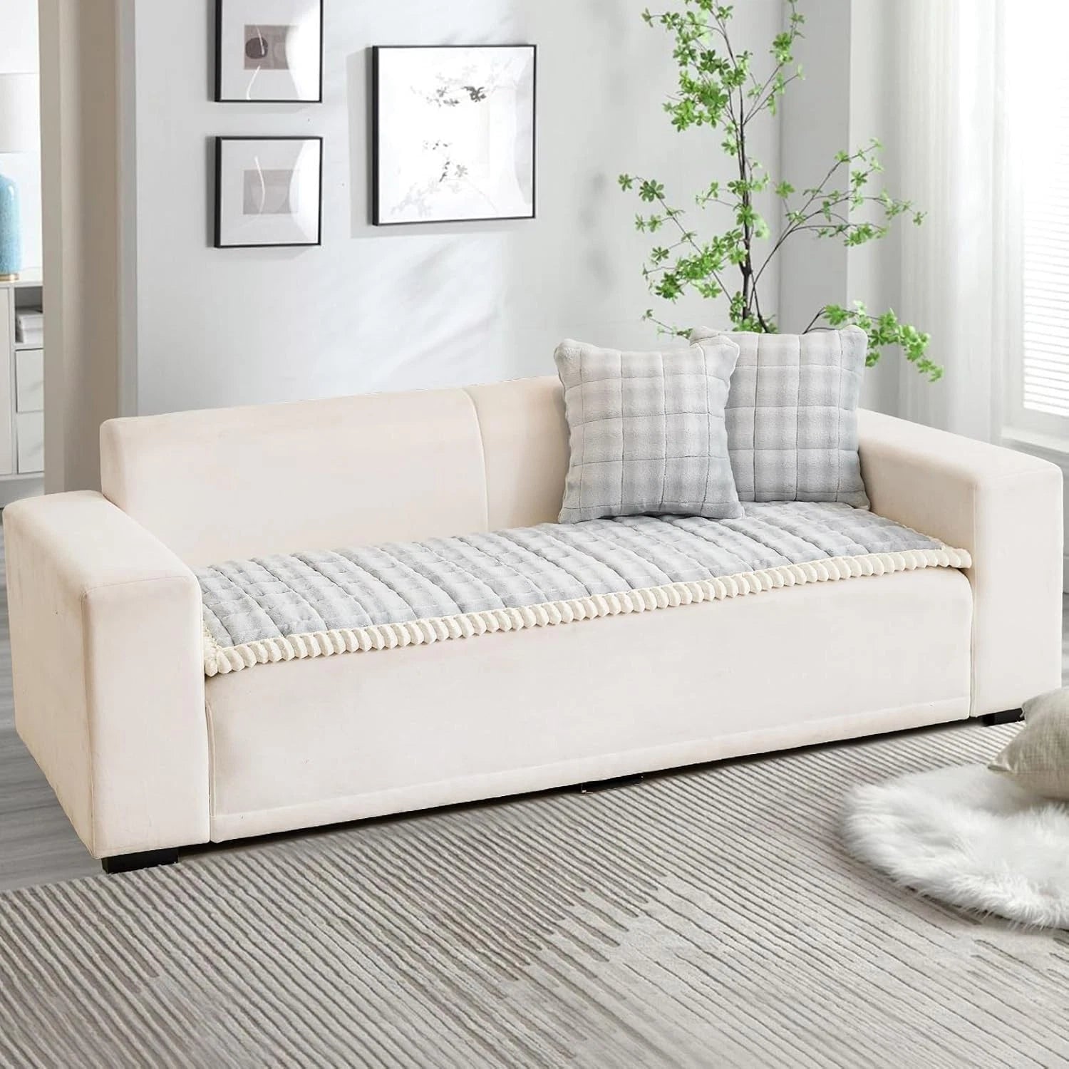 Velvet Couch Covers Sofa Cushion Protector Pets Non Slip Dog Bed Cover Pet Mat