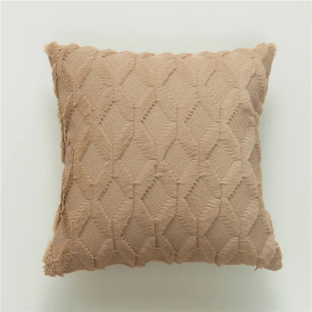 Pillow Cover Plush Solid Nordic Cushion Cover Living Room Sofa Home Decorations