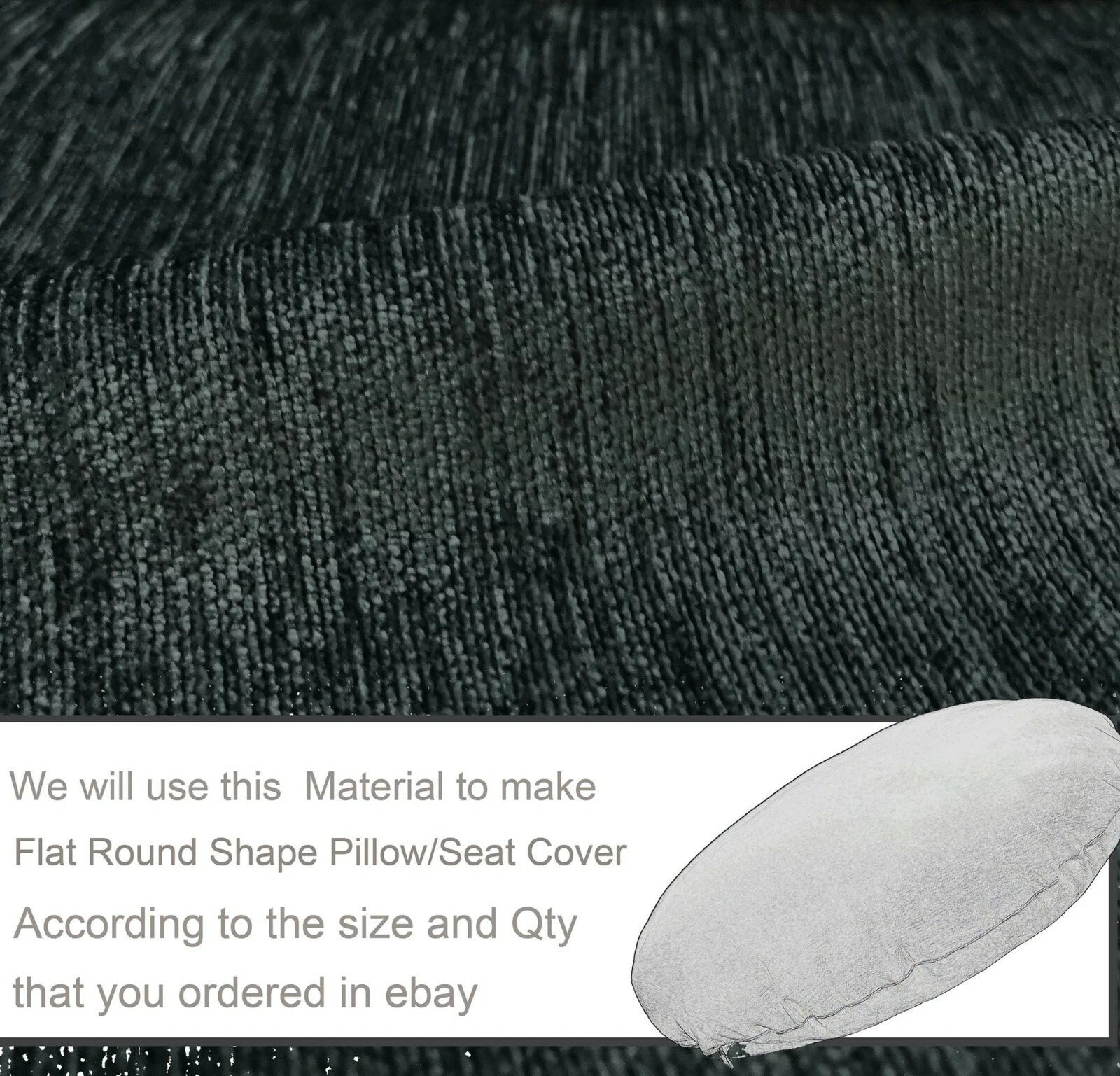 Wn21 Dark Gray Chenille Sofa Seat Patio Bench Box Cushion Bolster Cover/Runner