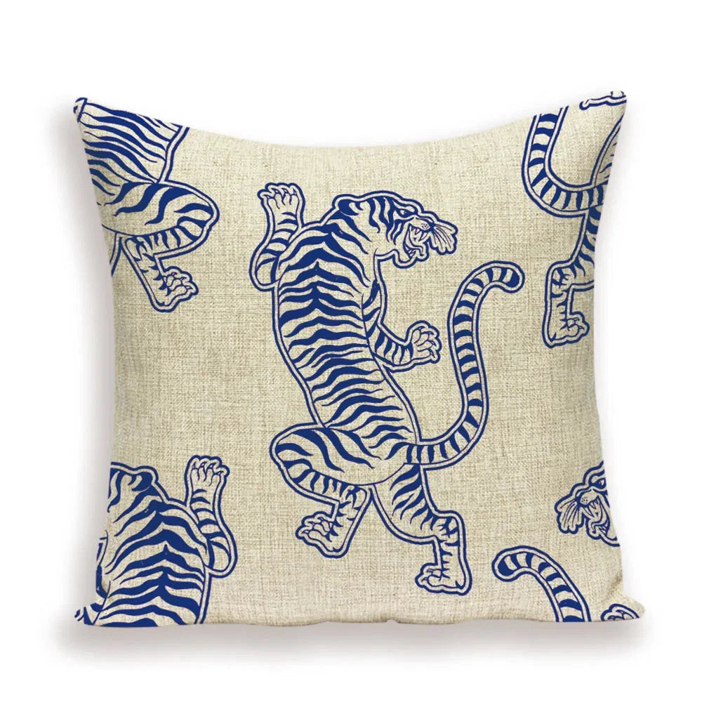 Animal Style Tiger Cushion Case Autumn Jungle Pillowcase Sofa Bed Cushions Cover