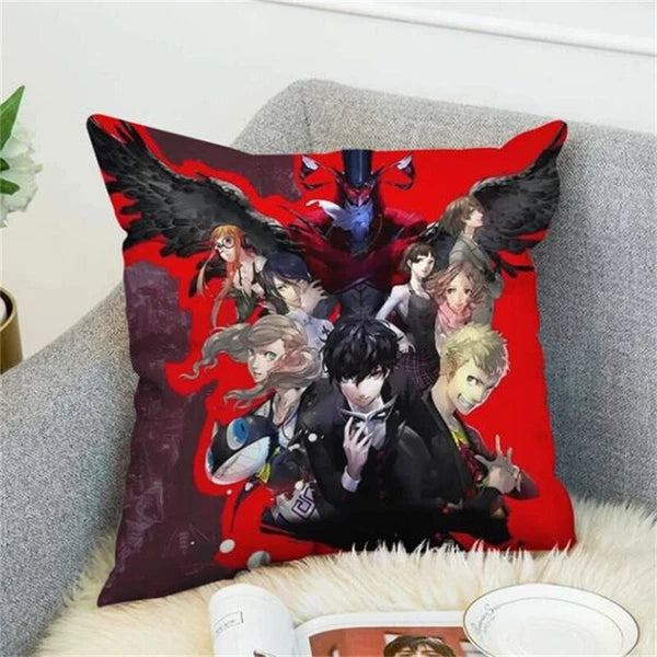 Anime Cartoon Persona 5 Print Cushion Cover Sofa Home Decor Pillowcase
