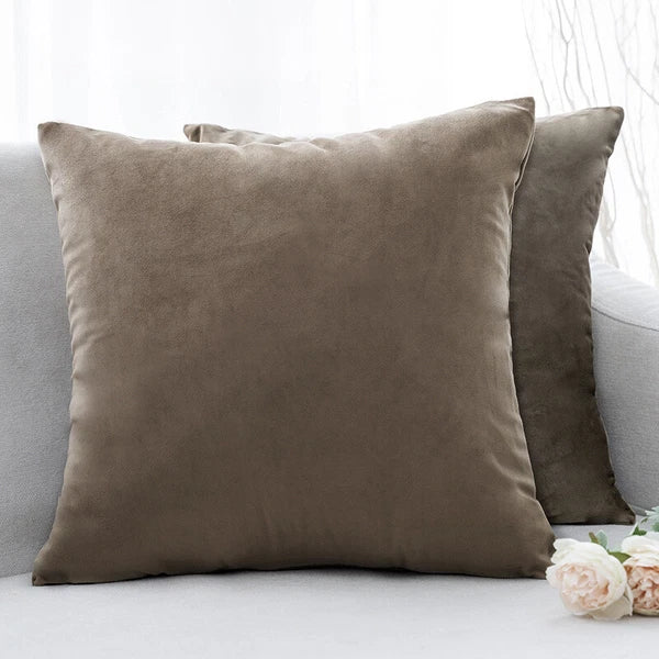 UK 16" 18" 20" 22" 24" Velvet Cushion Cover Pillow Case Home Sofa Bed Decor