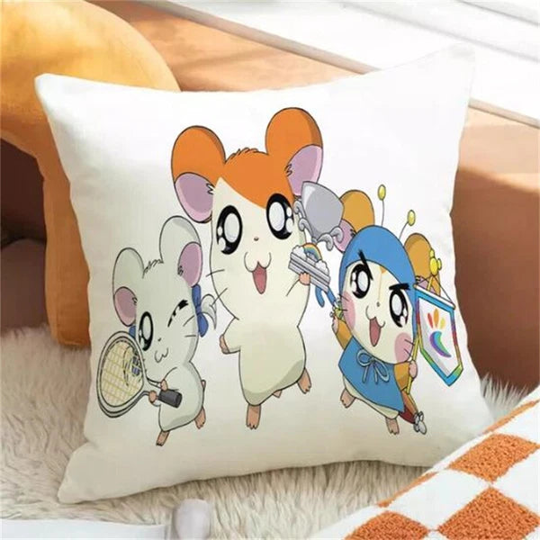 Hamtaro Pillowcases for Cushion Covers Fall Decor Anime Pillow Cover Sofa