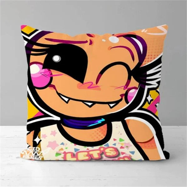 Pillow Covers Decorative Sofa Printing Home Cute Fnaf Short Plush Cushion Cover