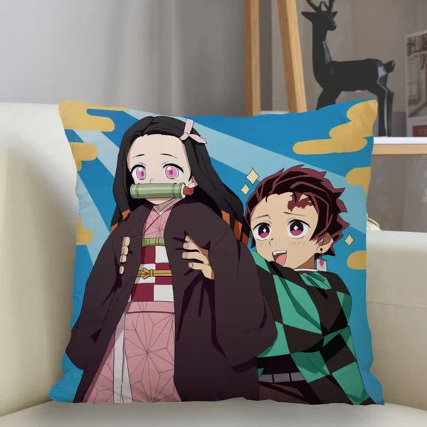 45X45Cm Polyester Demon Slayer Pillowcase Sofa Decoration Cushion Cover Home Dec