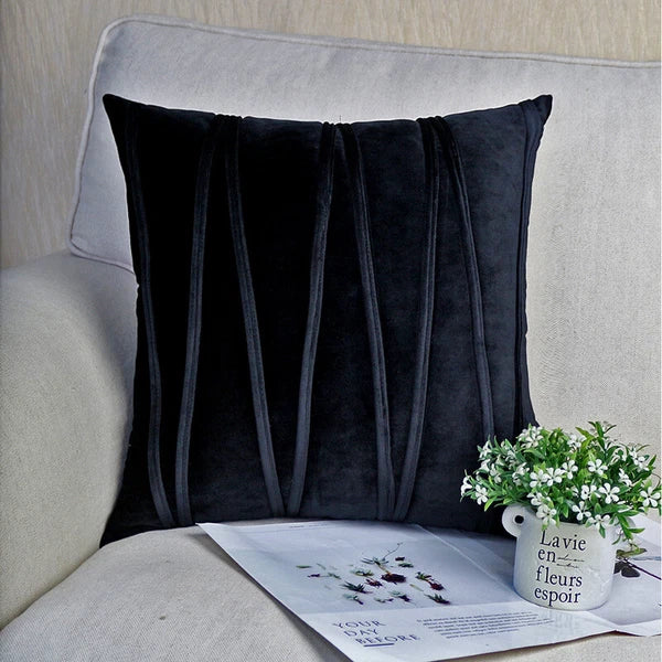 Soft Velvet Striped Decorative Pillows Throw Pillow Cover Cases Home Sofa Seat