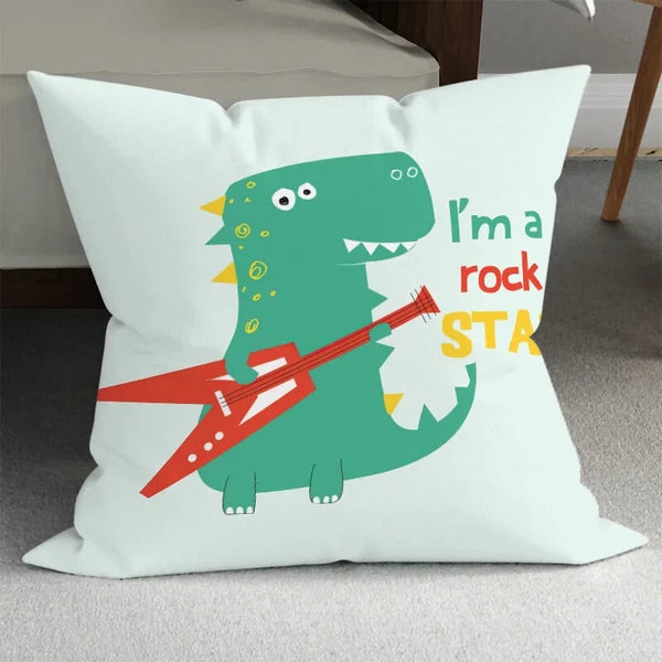 Home Room Gift Sofa Bed Chair Pillowcase Cartoon Dinosaur Pillowcase Cute