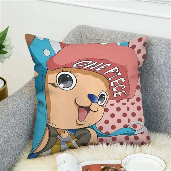 Anime Cartoon One Piece Print Cushion Cover Sofa Home Decor Pillowcase