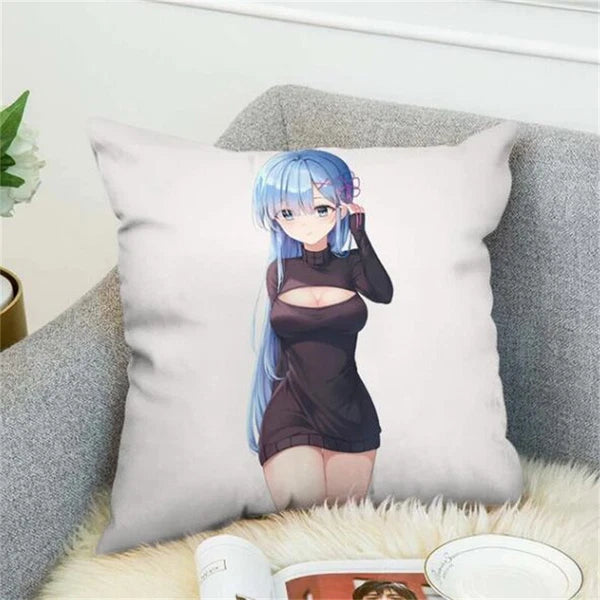 Anime REM Decorative Pillows Covers Cushion Cover Pillowcase Home Decor Sofa